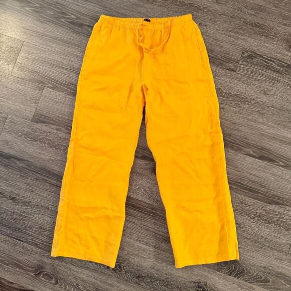 J. Crew Wide Leg Linen Drawstring Pants